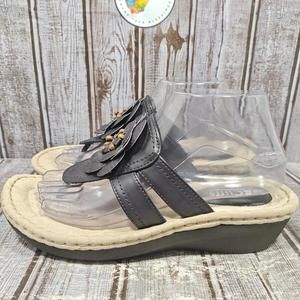 Cliffs by White Mountain Women's Size 8 M Crandall Wedge Sandals Dark Brown